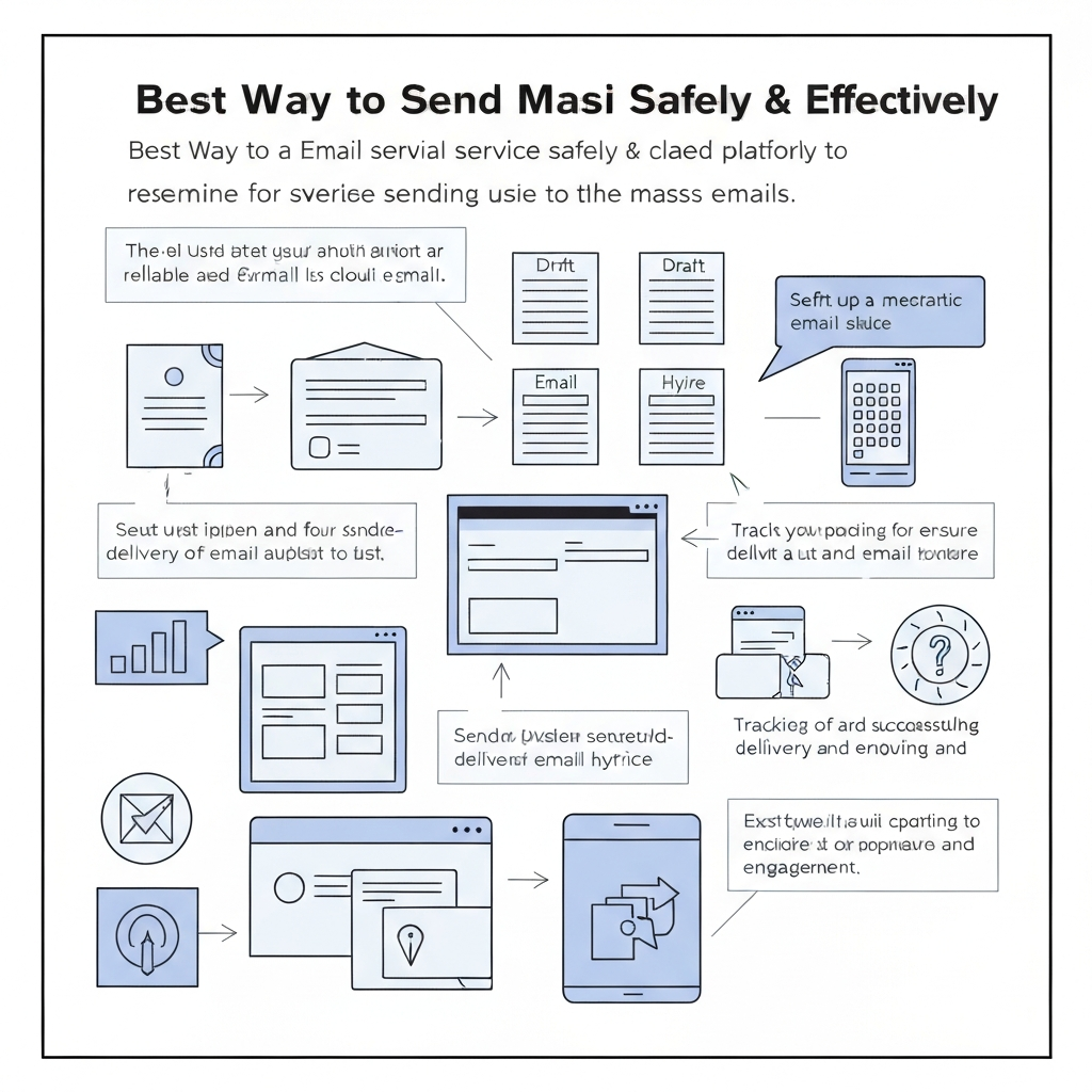 Illustration of the best way to send mass email for high deliverability and engagement.