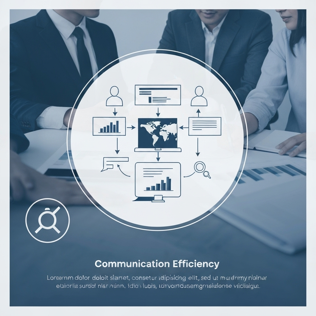 Modern graphic illustrating AI tools boosting communication efficiency in business.