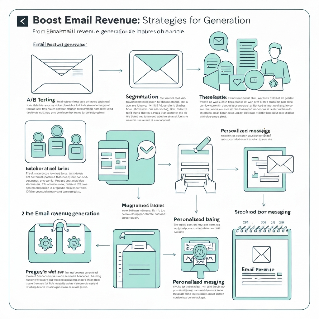 Clear illustration explaining key strategies for email revenue generation and marketing ROI.