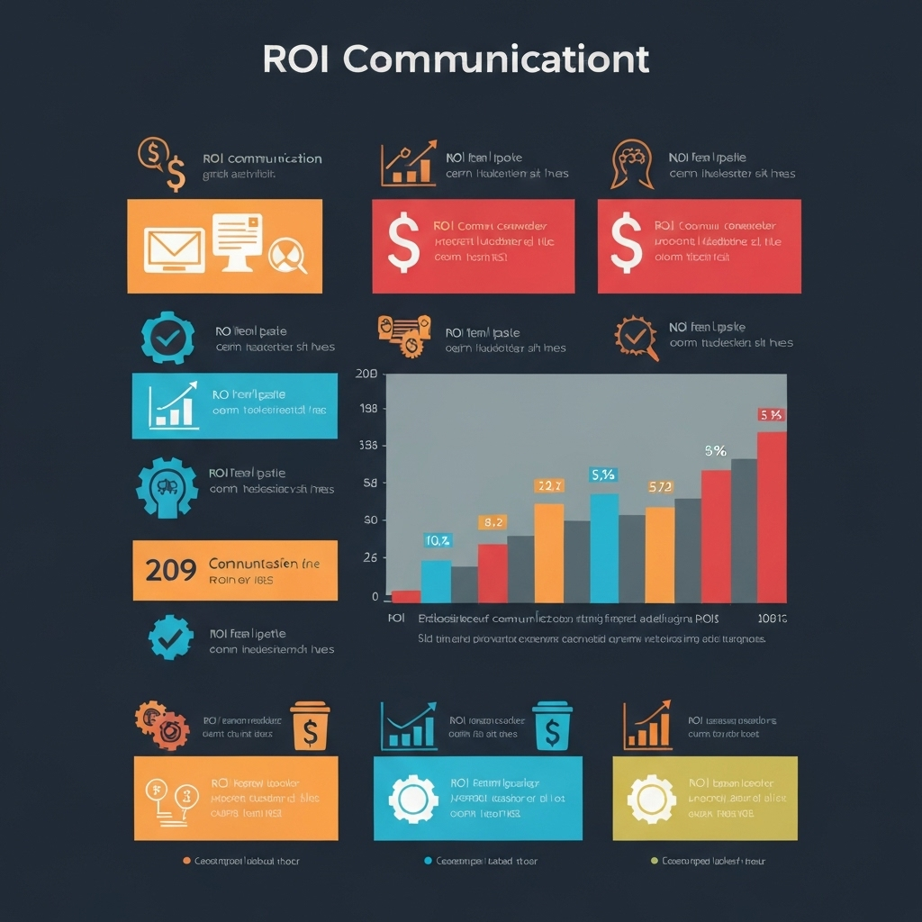 Modern graphic illustrating the impact of fast email replies on business roi communication and productivity.