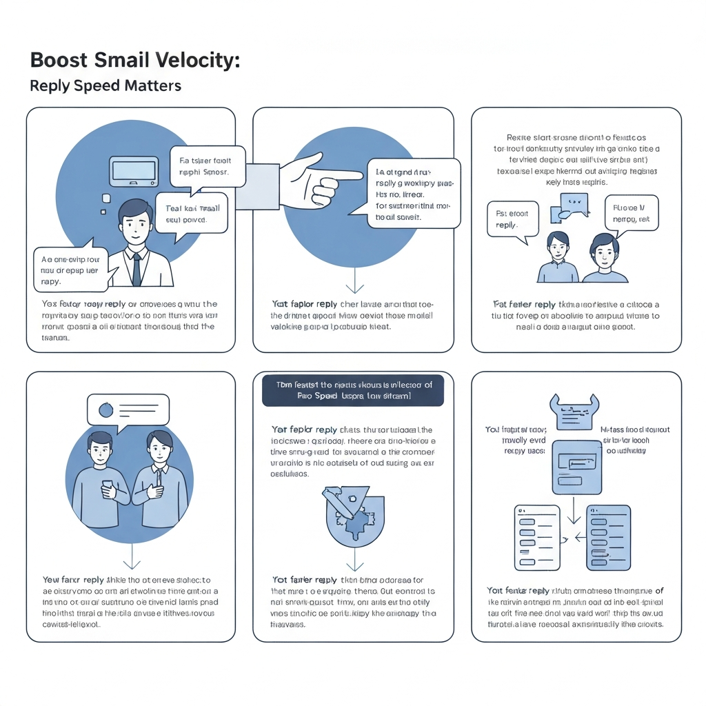 Illustration: Boosting sales email velocity through faster response times enhances sales productivity and conversion rates.