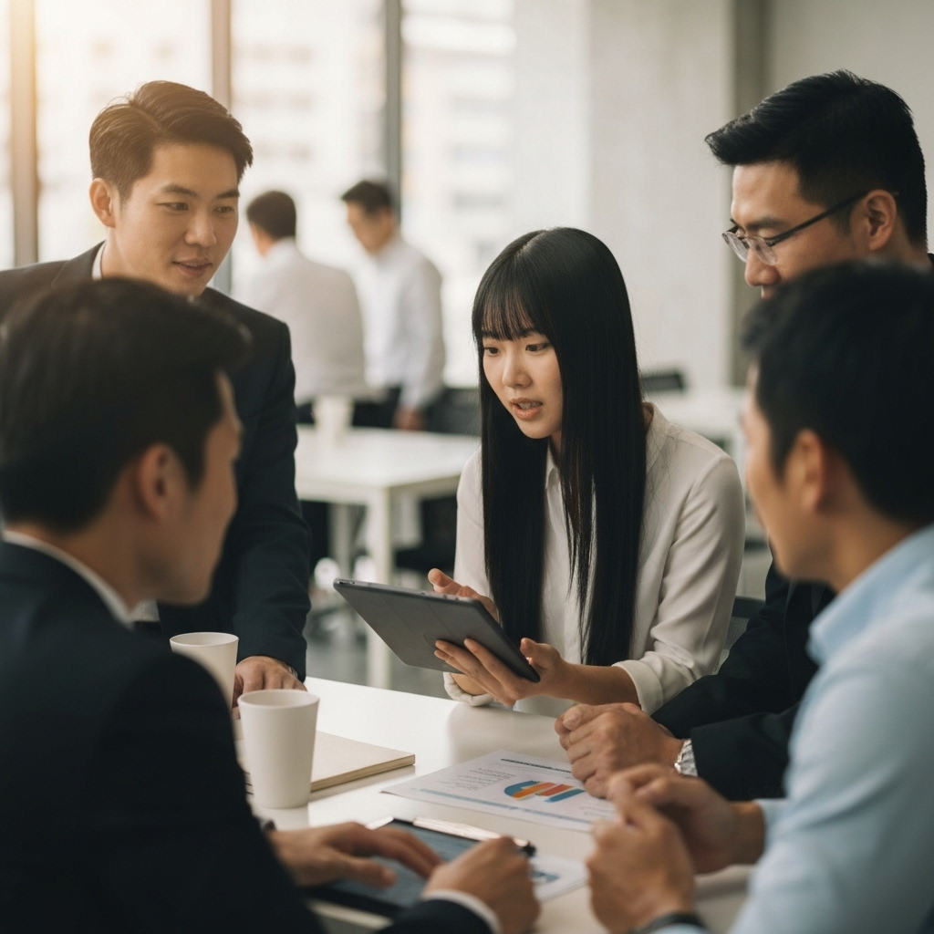 Modern visual representing sales communication training, enhancing customer connections and boosting productivity.