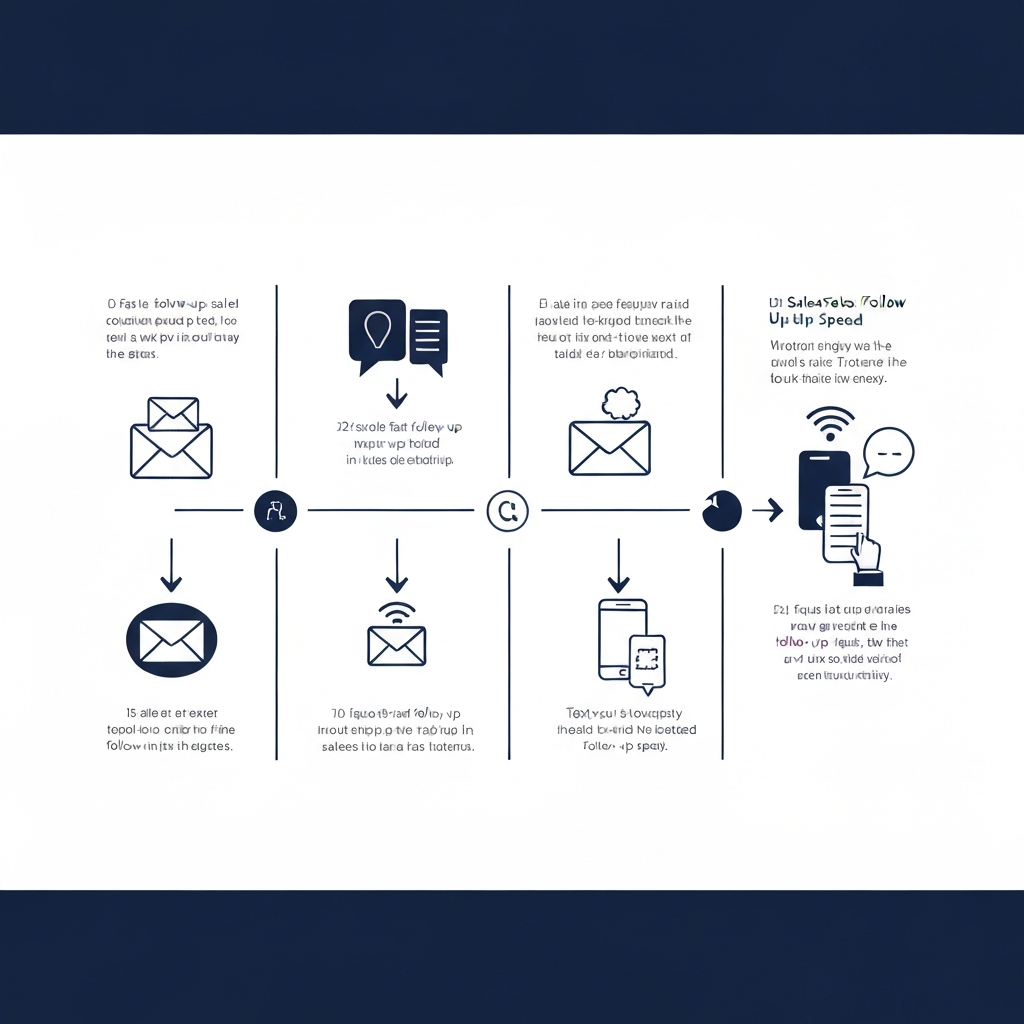Illustration showing how faster sales follow up speed improves lead response time and closes deals.