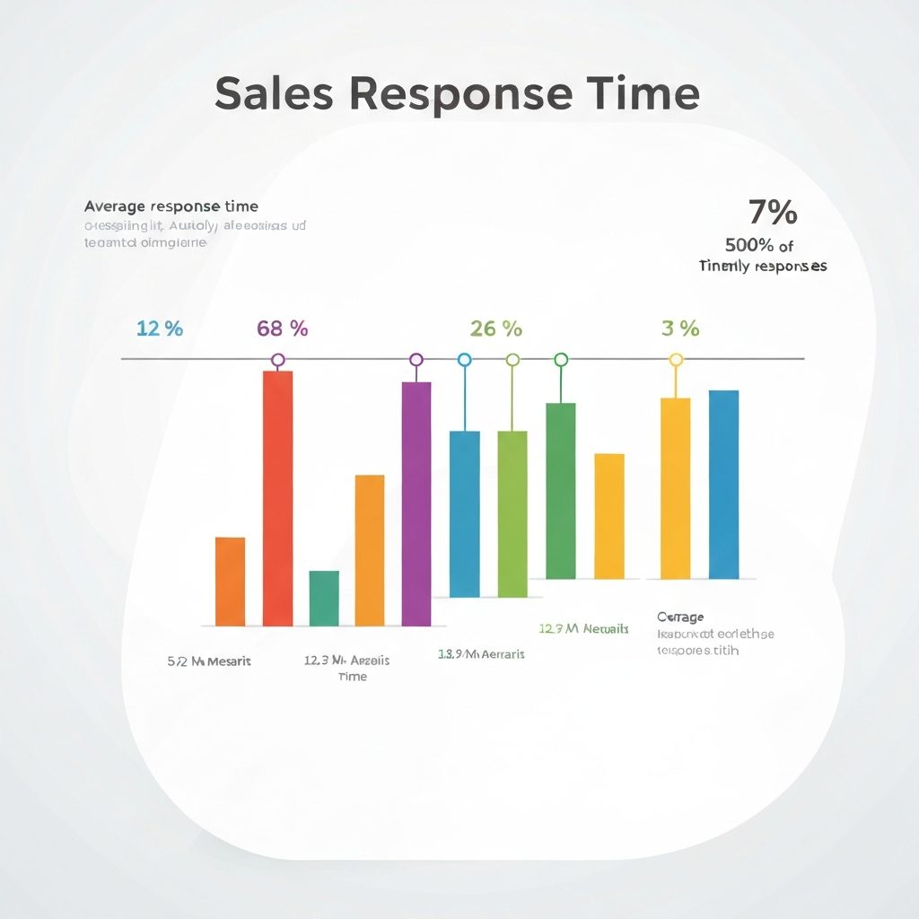 Modern graphic showing fast sales response time to boost customer engagement and sales.