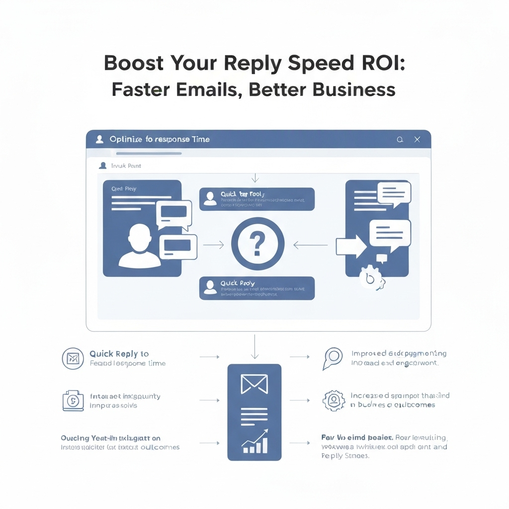 Illustration demonstrating how improved reply speed ROI drives business growth and efficiency.