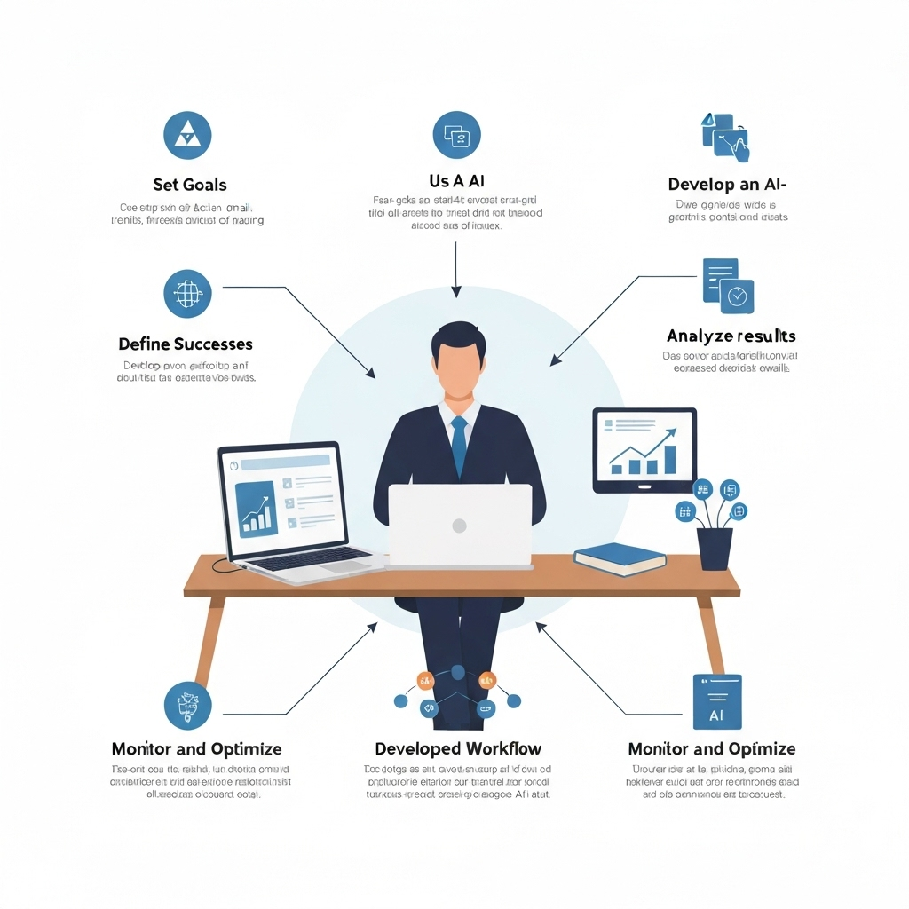 Illustration of an effective email action plan being created with AI tools for smart inbox organization.