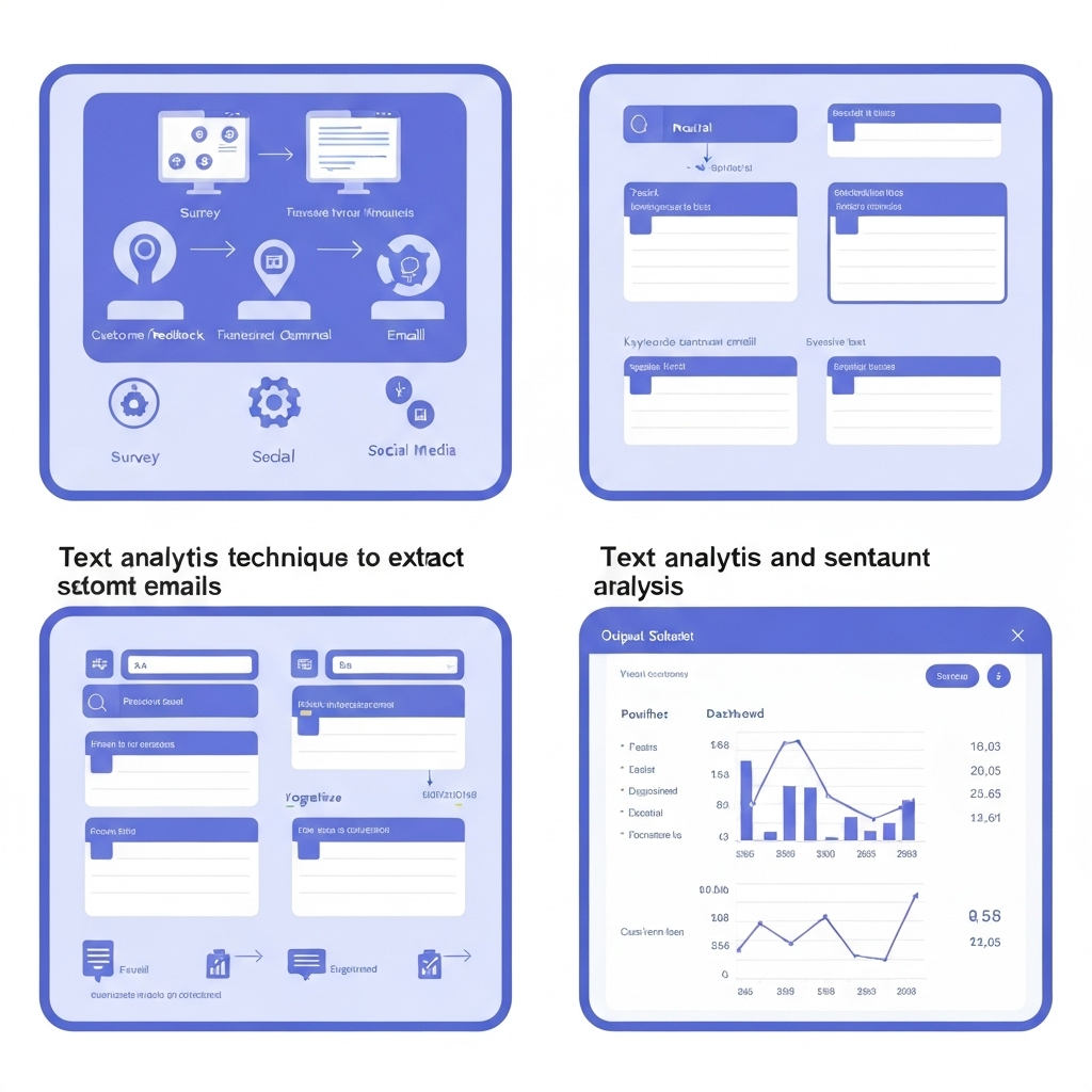 Customer sentiment analysis illustration: AI extracts emotional insights from emails to understand customer tone.