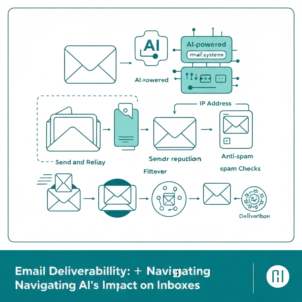 AI's impact on email deliverability: Visualizing inbox placement and sender reputation.
