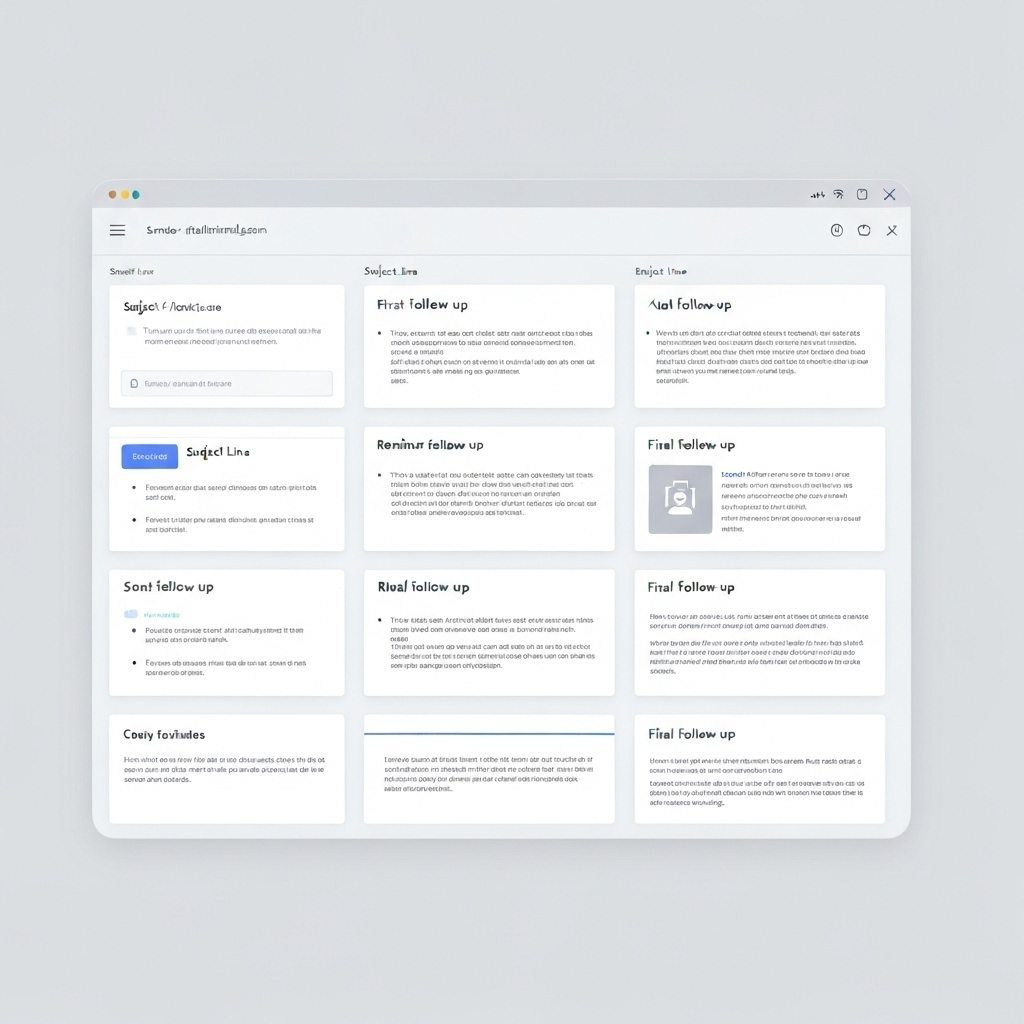 Modern graphic showing effective email follow up templates to boost sales conversions.