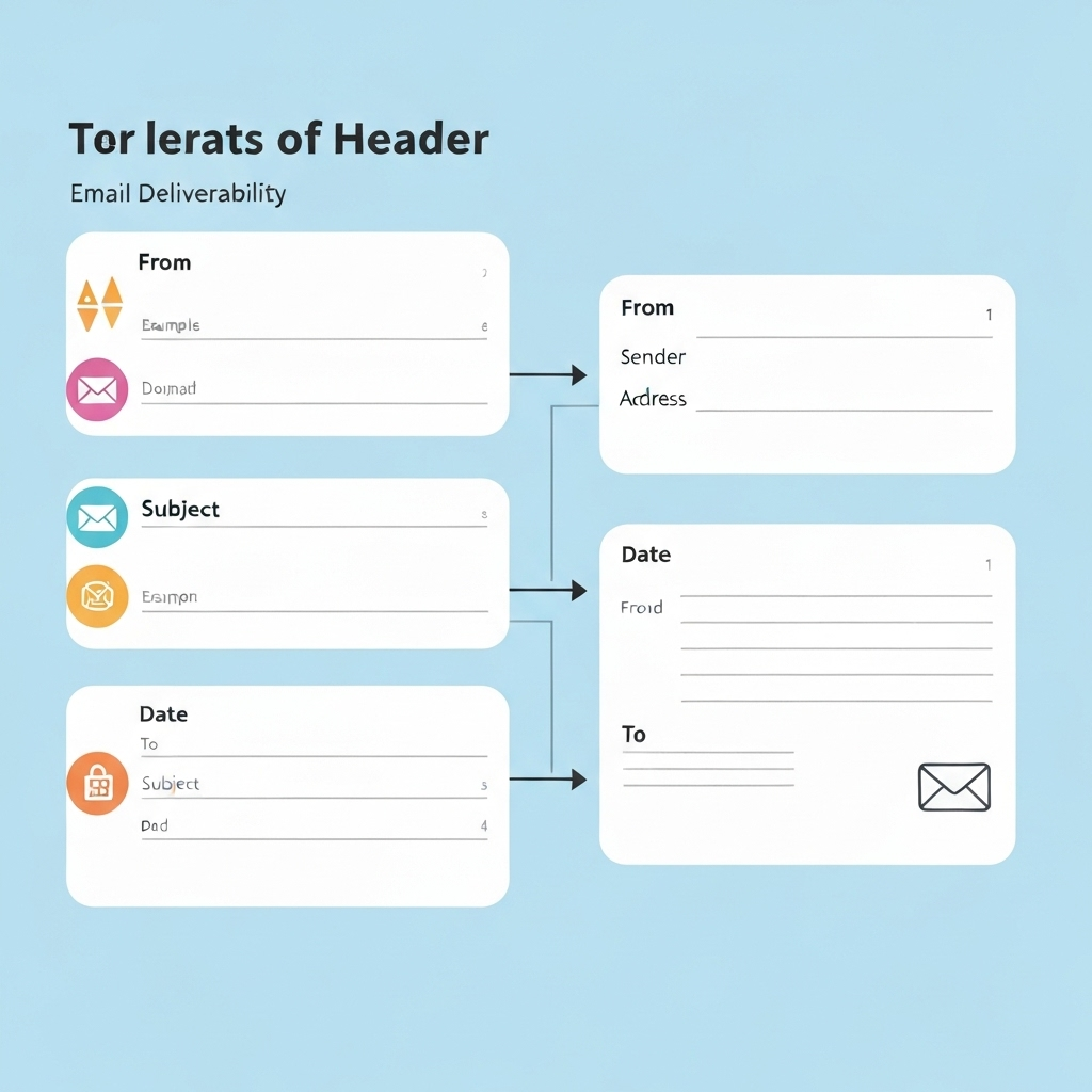 Email headers analyzer illustration showing improved email deliverability and troubleshooting.