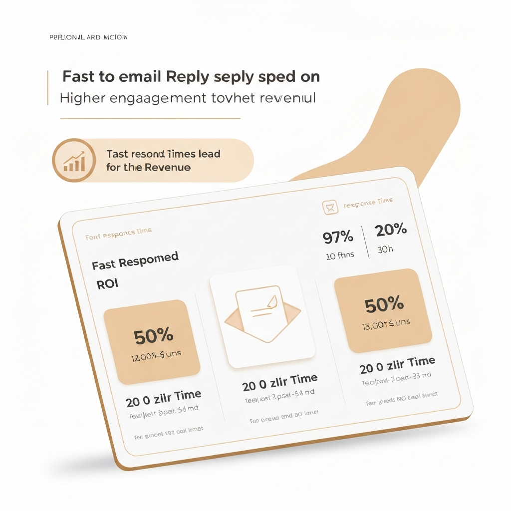 Visualizing email reply speed ROI: Faster responses boost productivity and profits.