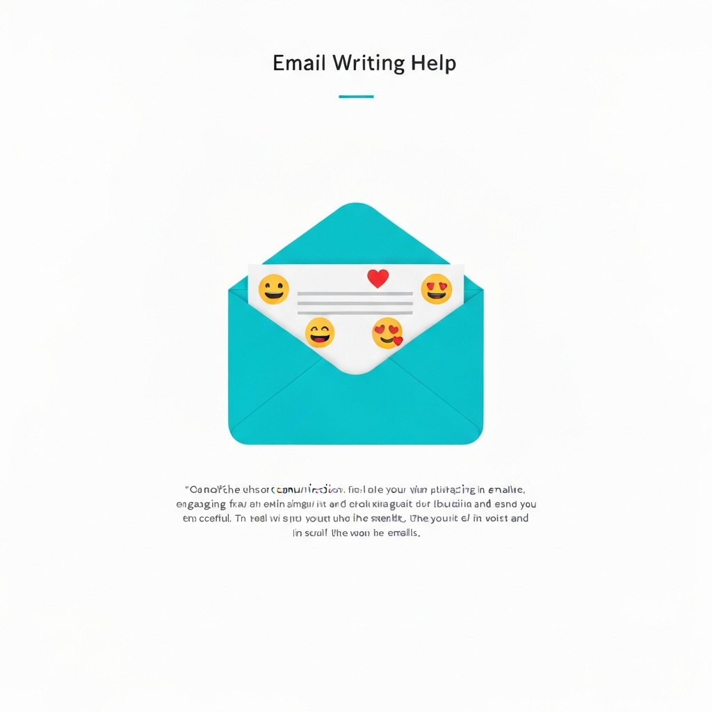 Professional illustration for email writing help, boosting competitor intelligence and productivity.