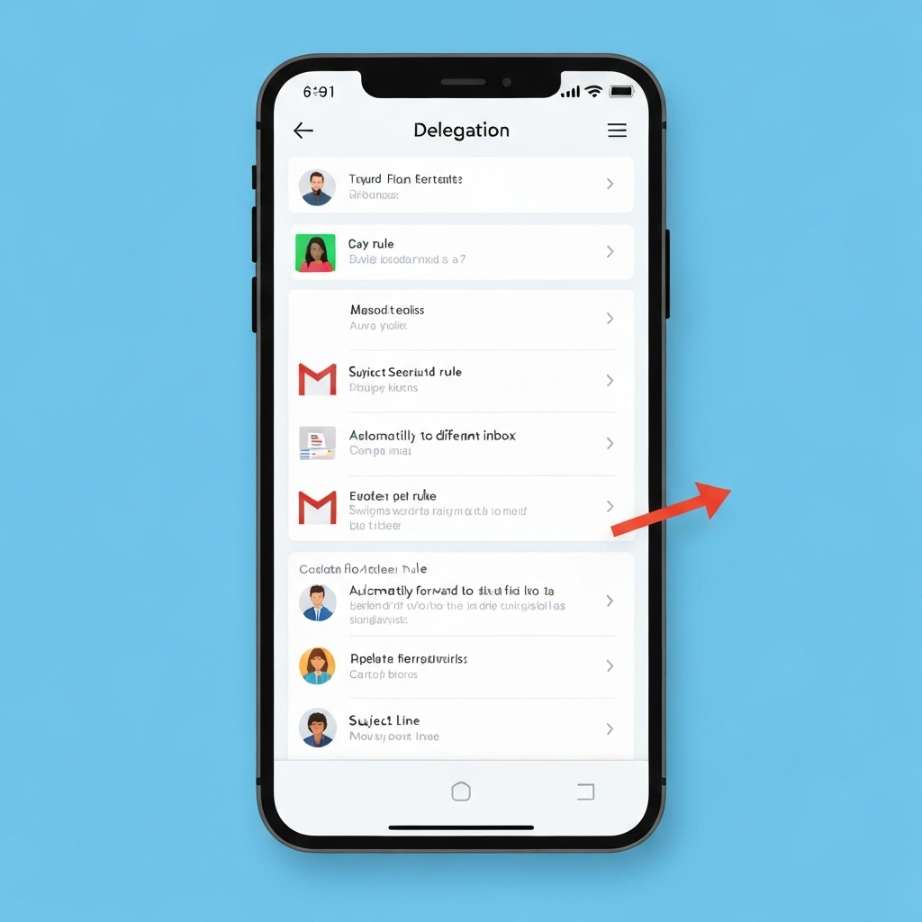 Visualize smart gmail delegation with AI tools for streamlined inbox productivity and email management.