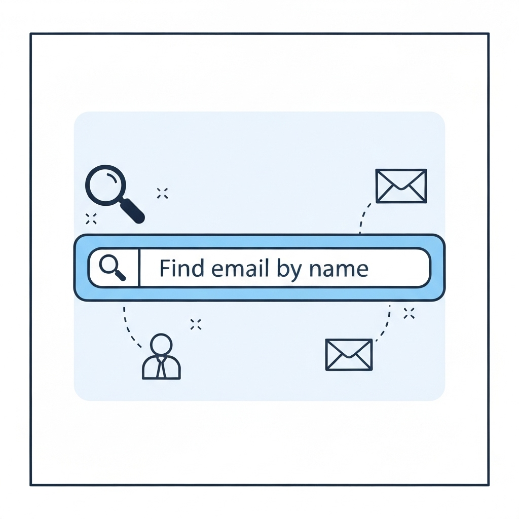 Find email address by name: Professional visual guide for contact discovery.