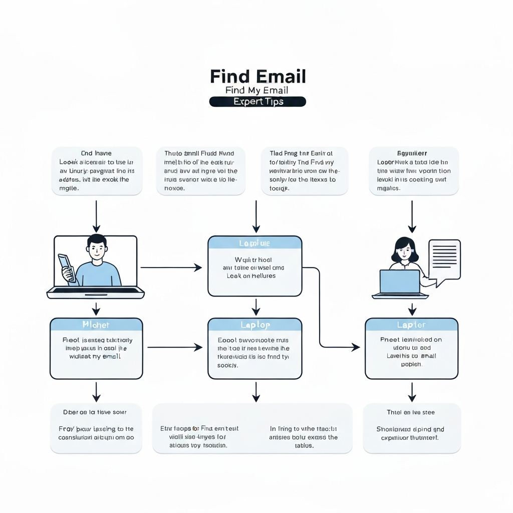 Expert illustration: Learn how to find my email address fast and perform an email address search.