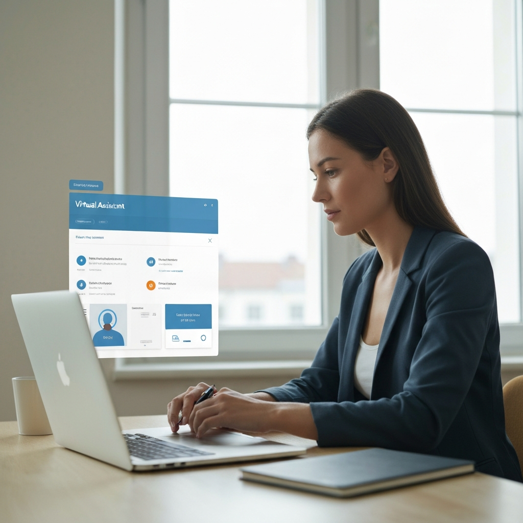 Professional illustration: how to get a virtual assistant to master your inbox efficiently.