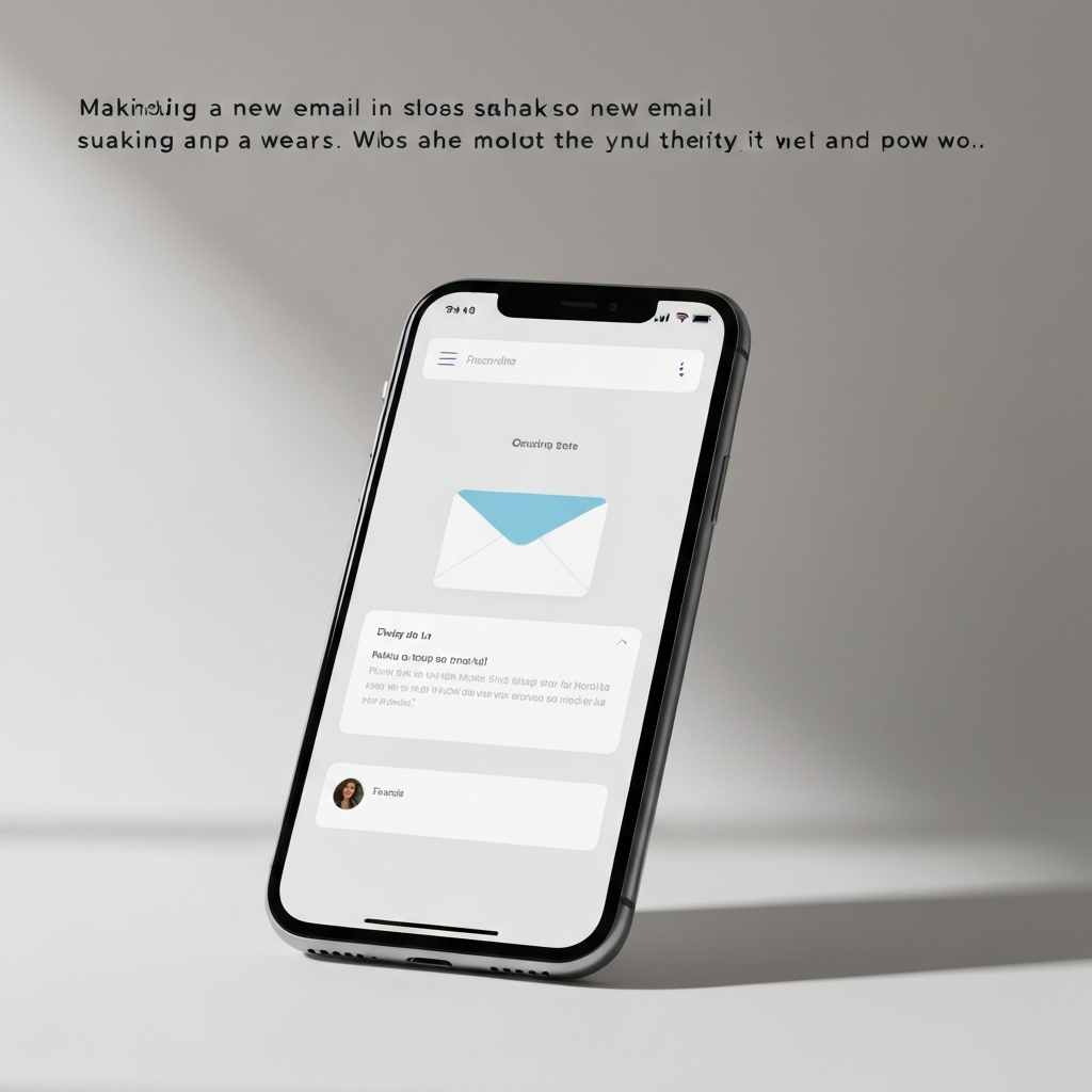 Modern illustration showing how to make a new email account, ideal for professional setup.