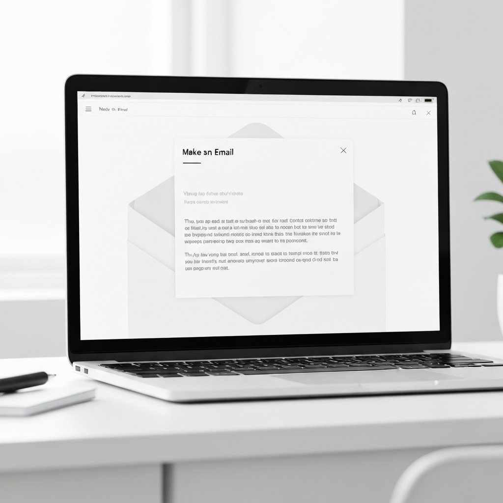 Visual guide on how to make a email, with modern icons for effective business communication.