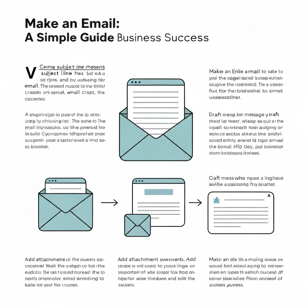 Visual guide to make a email: Professional writing and business etiquette illustrated.