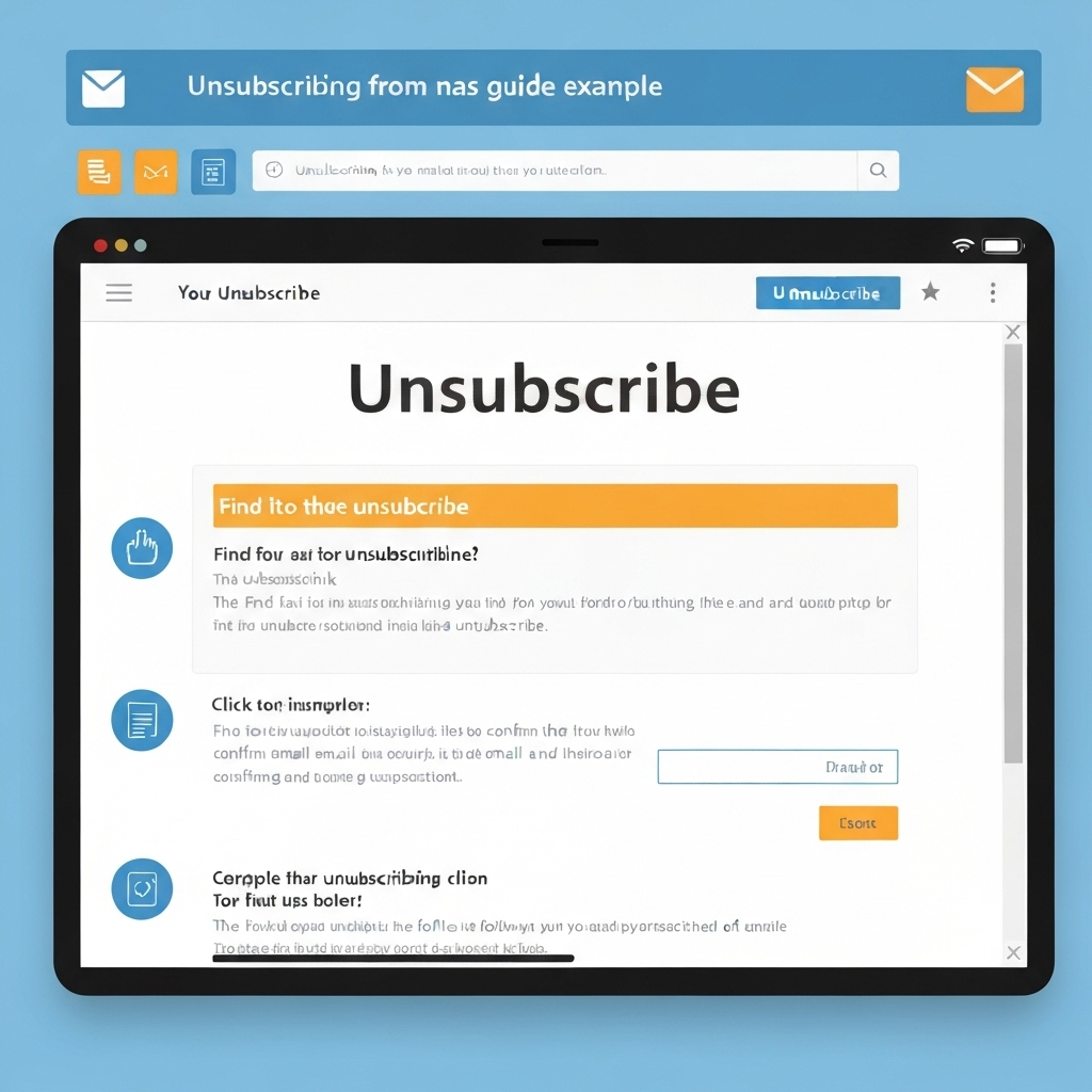 Mass email unsubscribe illustration: simplifying inbox management and reducing overload.