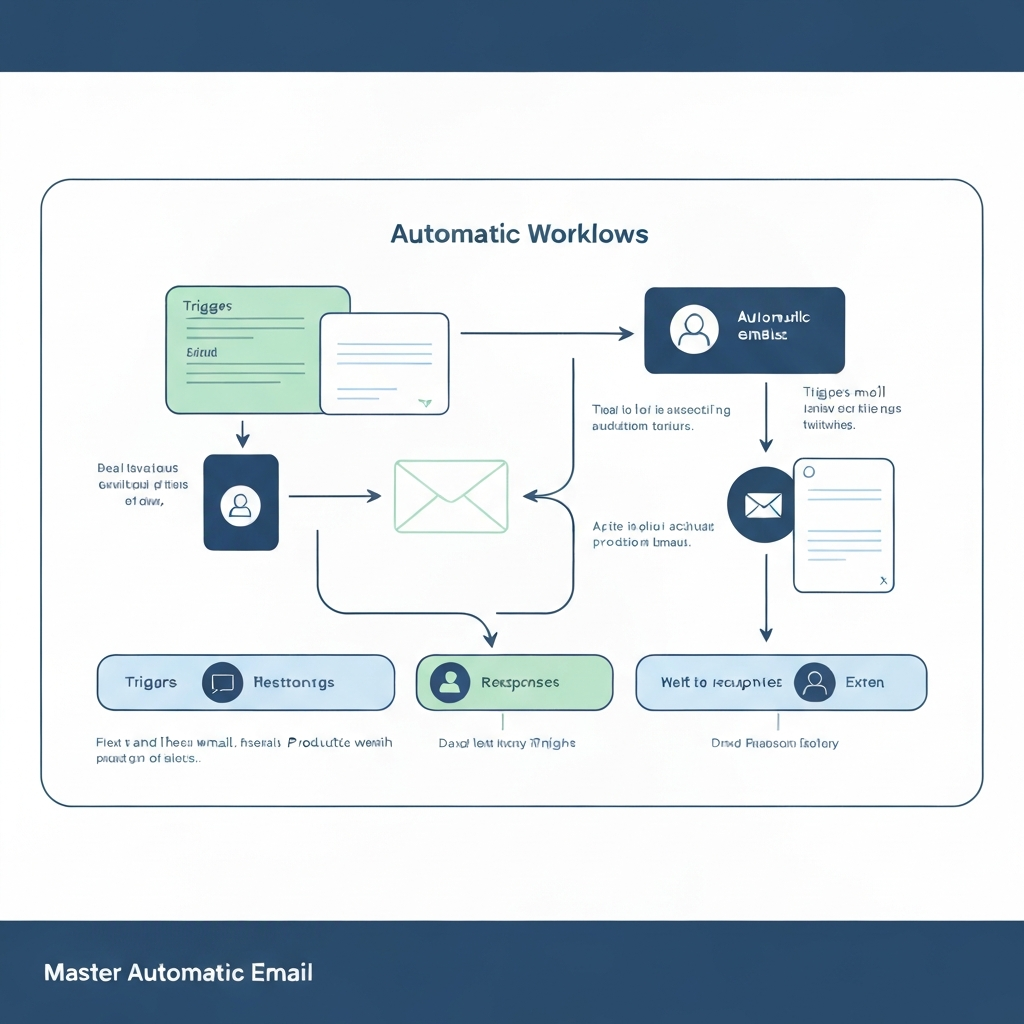 Clear illustration of automatic email features enhancing business email productivity and inbox management.