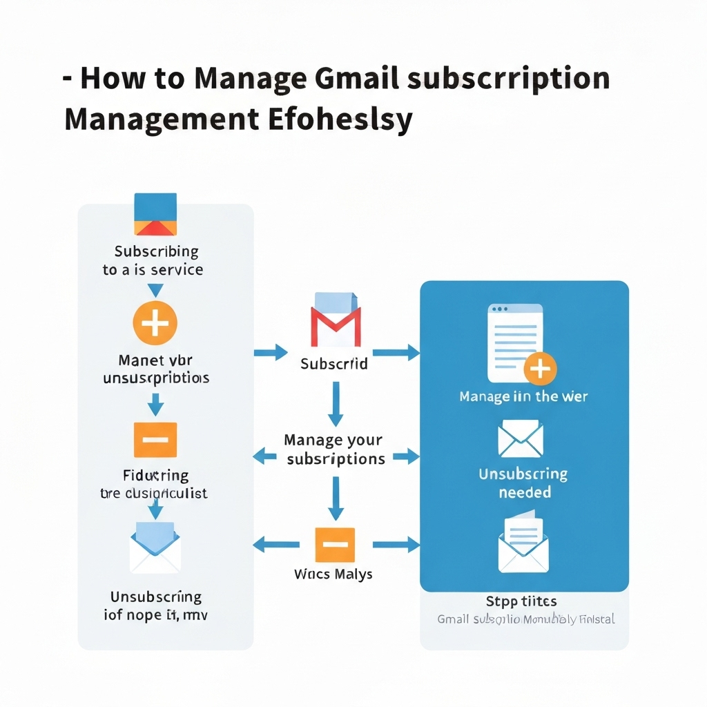 Illustration explaining how to master gmail subscription management for a decluttered inbox.