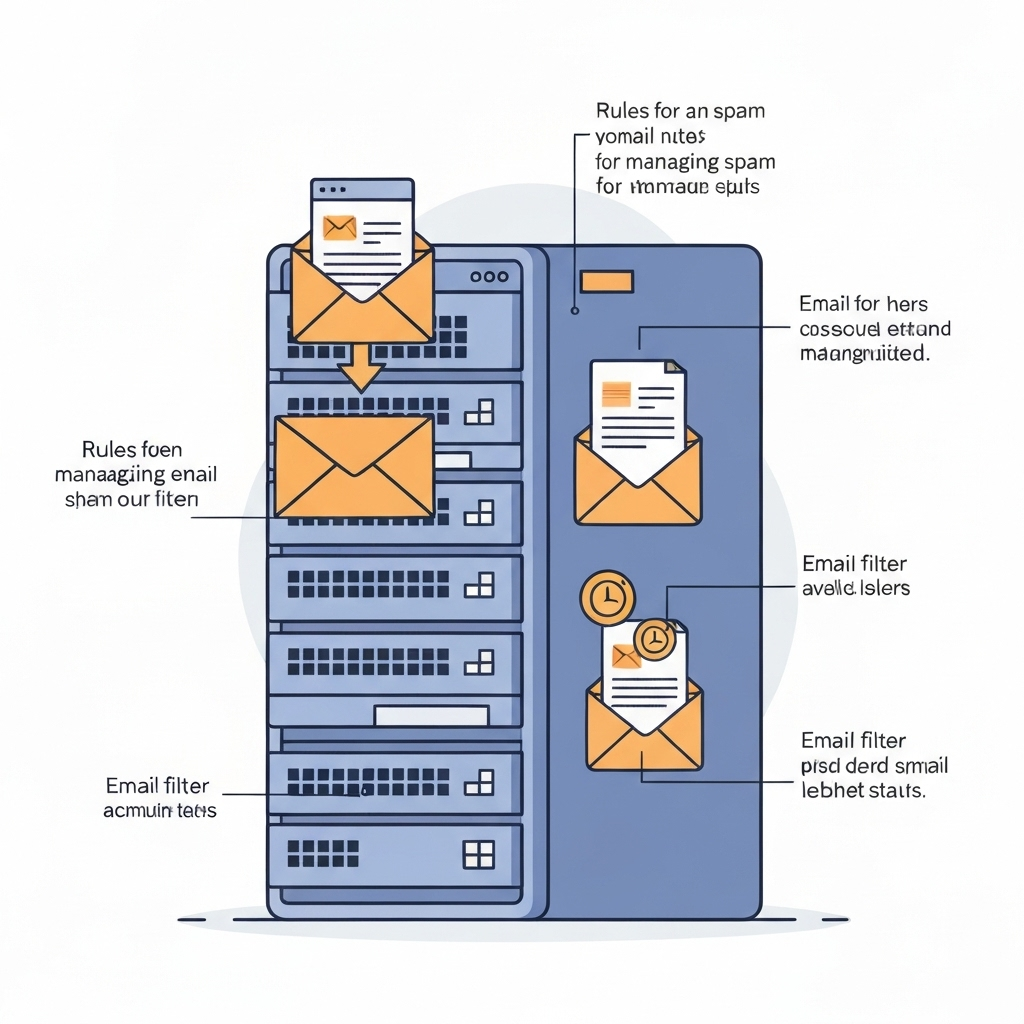 Illustration explaining how to master professional mails for increased productivity and clarity.