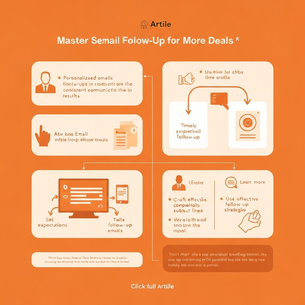 Visual guide to effective sales email follow up: mastering strategies for better outreach and more deals.