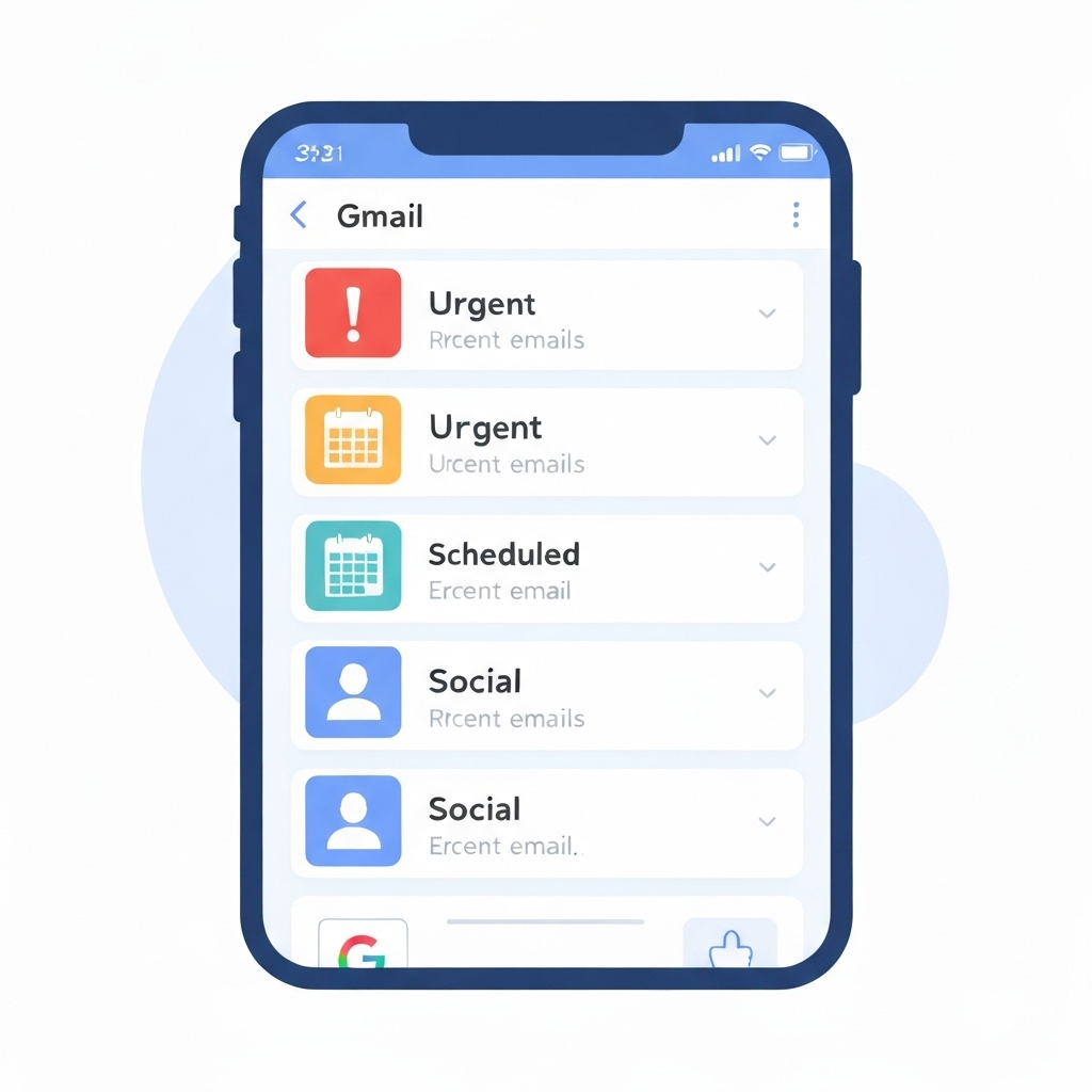 Illustration of Gmail Priority Inbox, showcasing smart triage for email productivity.