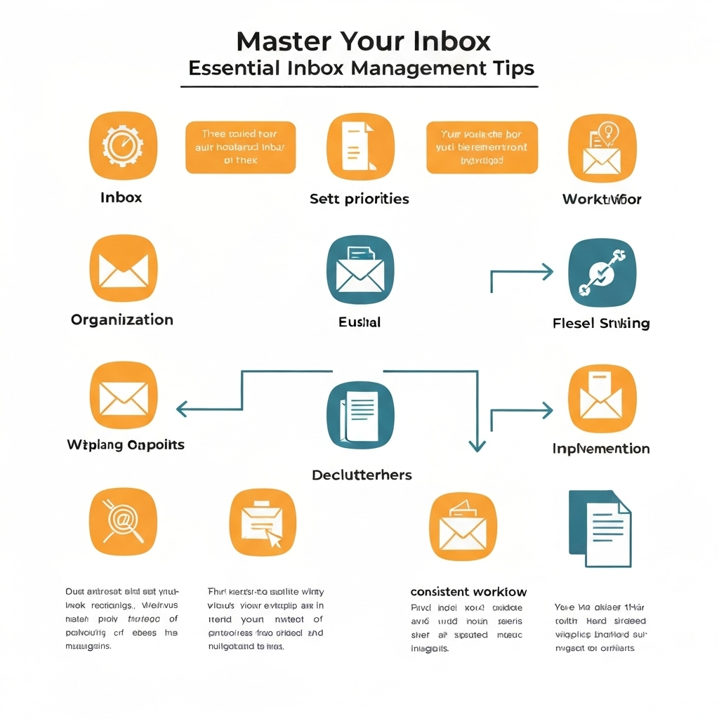 Illustration of effective inbox management techniques for email productivity and organization.