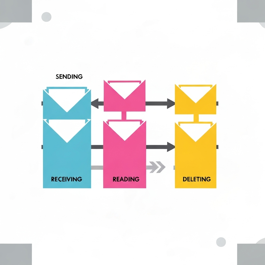 Achieve email balance with this modern visual for better email management and digital well-being.