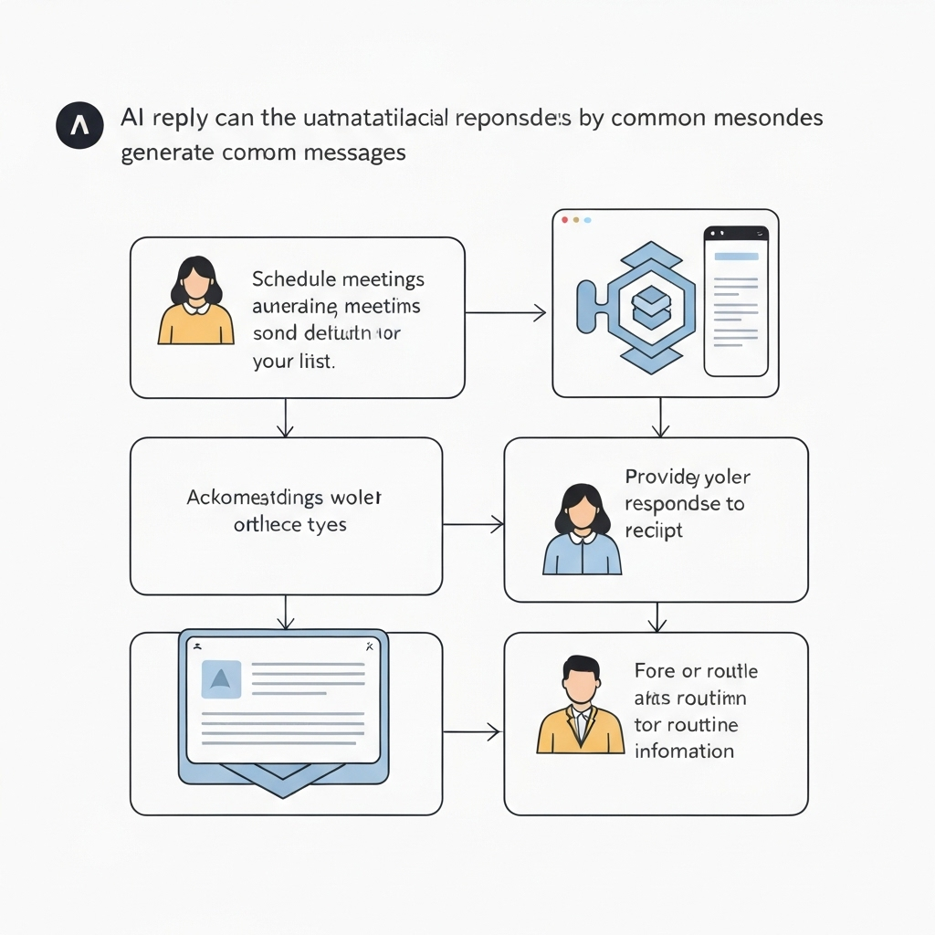 AI reply illustration: Smart email management for boosted productivity.