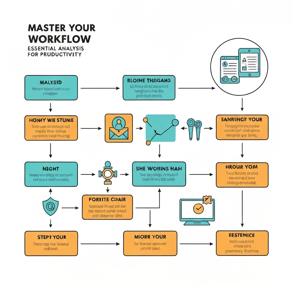 Clear illustration of workflow analysis process for optimizing productivity.