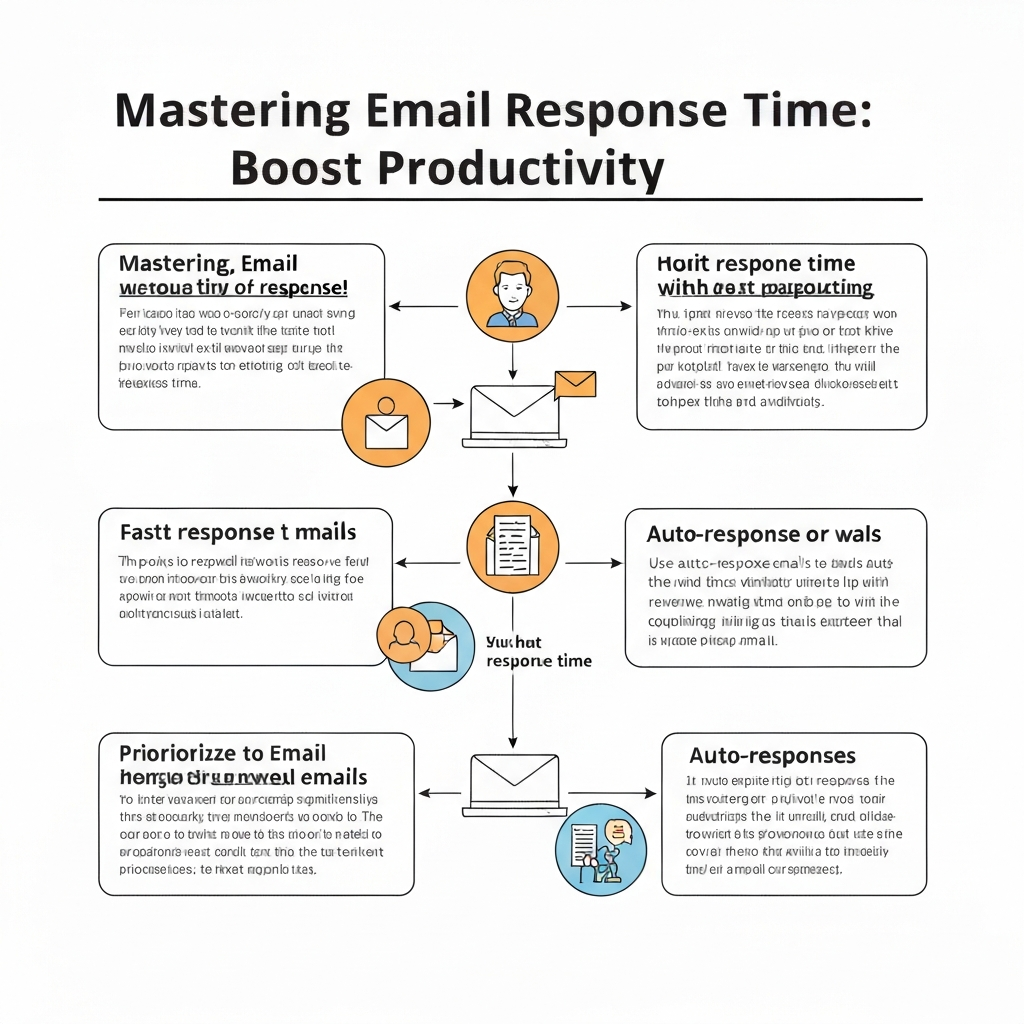 Illustration of optimized email response time strategies for boosting business productivity.