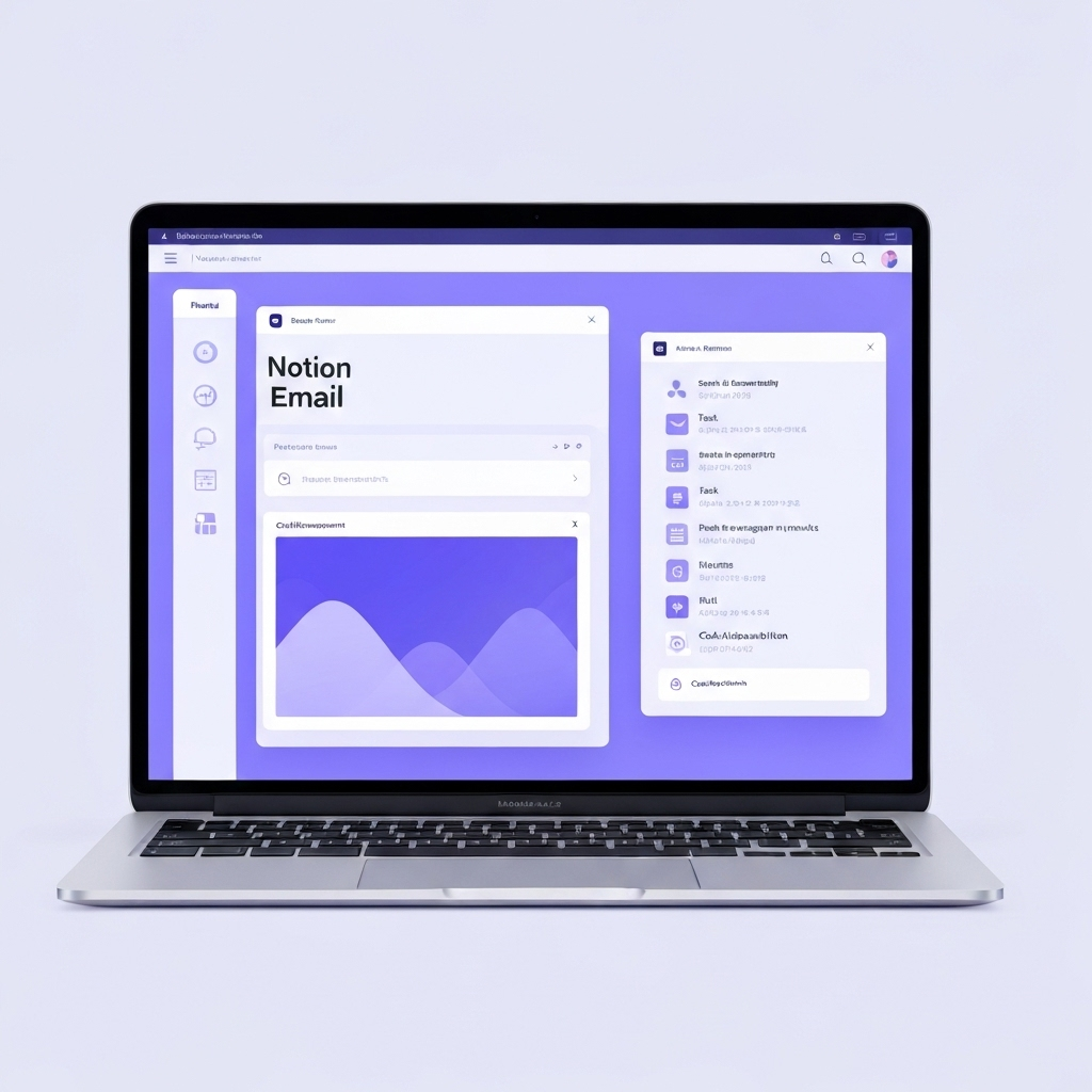 Modern interface showcasing Notion email integration with AI productivity tools.
