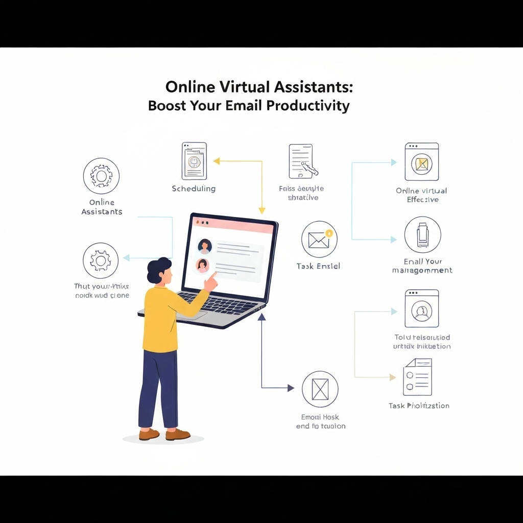 Online virtual assistants streamline inbox management for boosted email productivity.