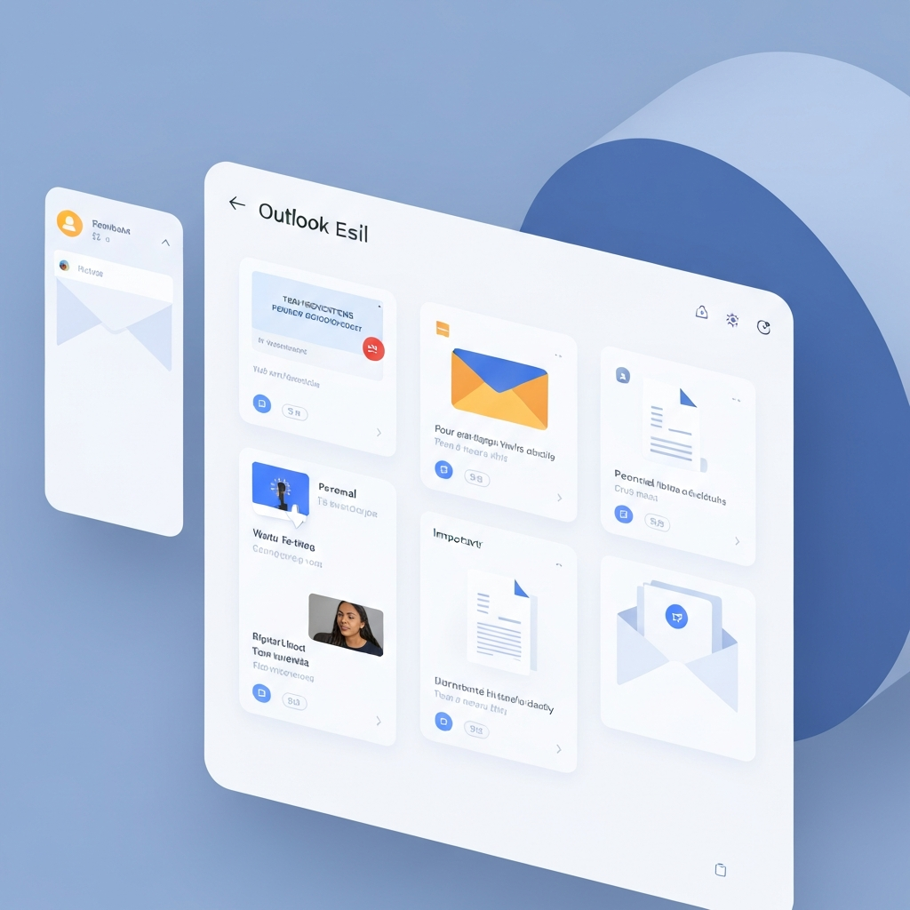 Modern interface of the Outlook email app, showcasing features for enhanced productivity and efficient inbox management.