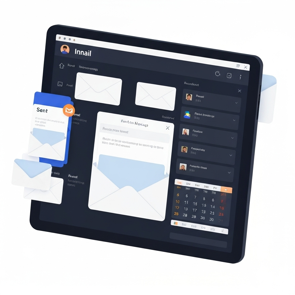Modern visual of organized inbox for professional email business success.