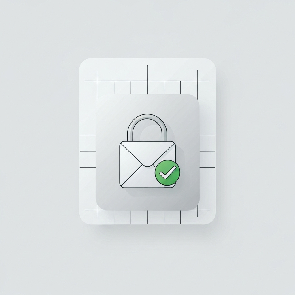 A clean, modern graphic symbolizing a secure private email account for business intelligence.