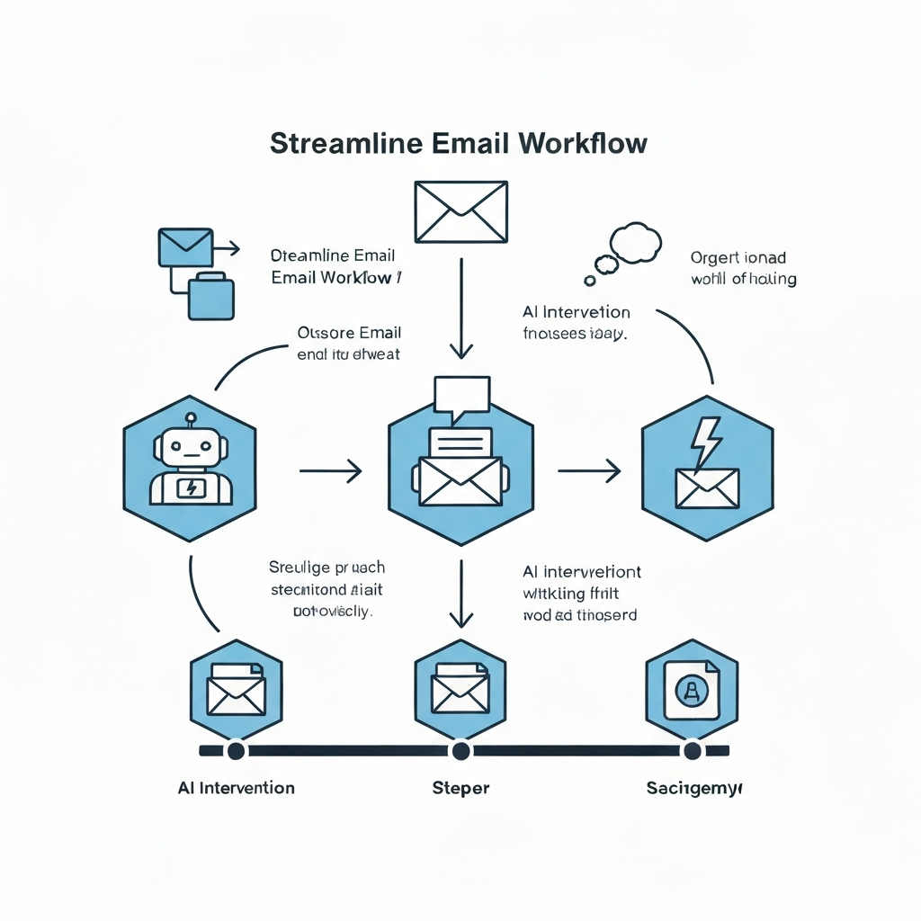 Illustration demonstrating how AI helps streamline email workflow for enhanced productivity.