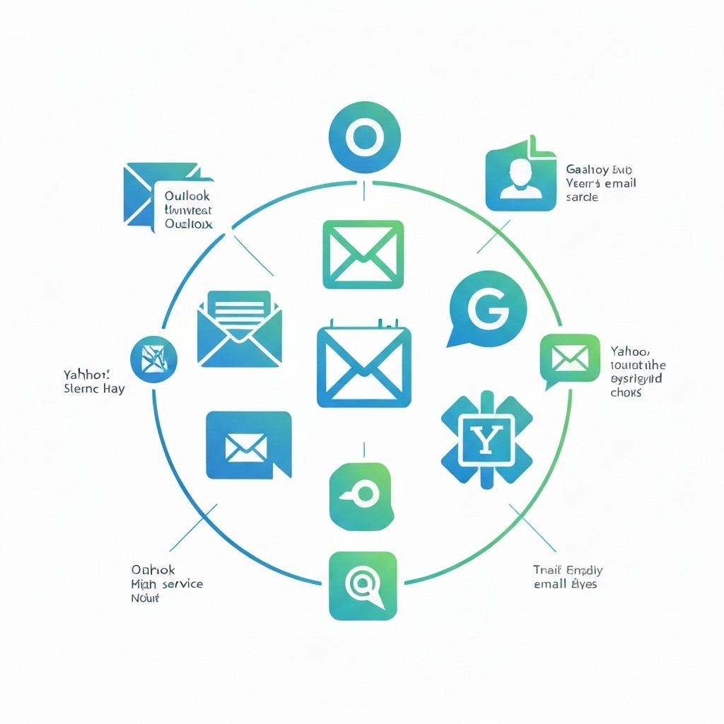 Modern graphic illustrating top outlook alternatives for enhanced email productivity and management.