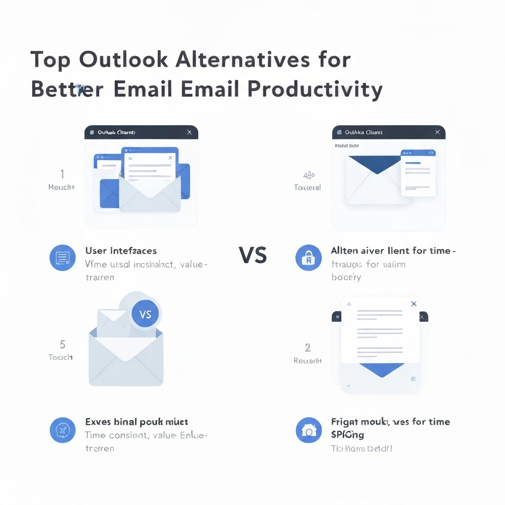 Visual guide to key outlook alternatives for enhanced email productivity.