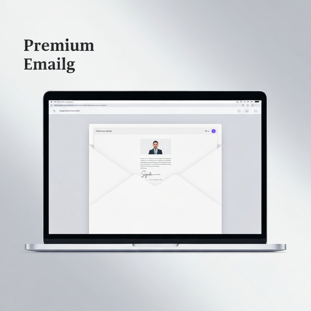 Modern visual representing premium email features, smart inbox, and enhanced email productivity.