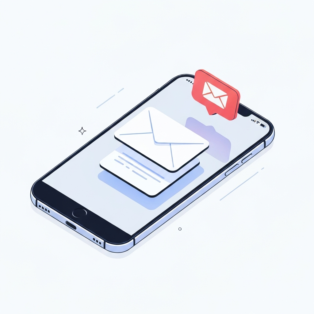 A modern, clean graphic illustrating a professional website email for enhanced business credibility and communication.